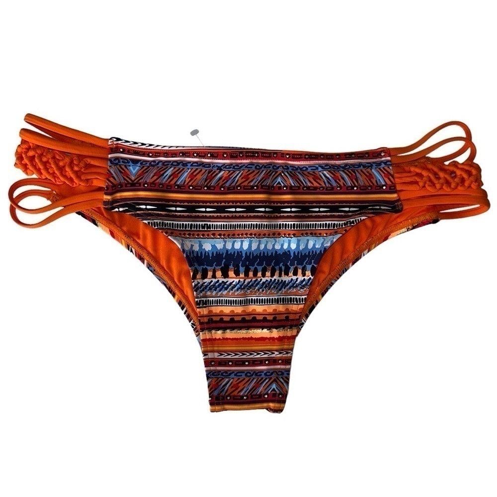 NWT LA VIE EN ROSE BIKINI BOTTOM SIZE S  ORANGE SIDE BANDS